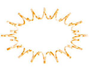 ステンドグラス風吹き出し　三角形模様　細長いギザギザした形