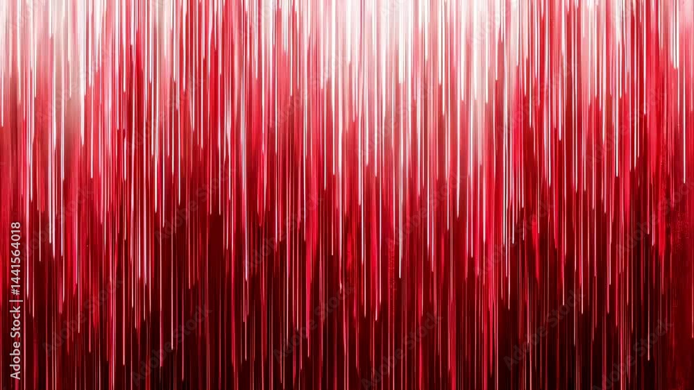 Poster red gradient background with falling white lines