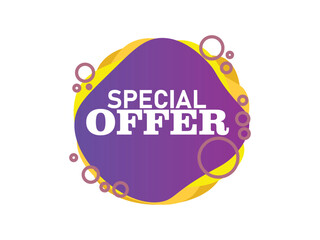 Special Offer Banner badge offer label up to 30% 40% 50% 60% 70% popup bubble offer baloon sale badge vector