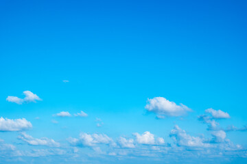 Panorama of cloud clear sky background for summer vacation concept at ocean and summer sea water with sunlight of beautiful cloudy	
