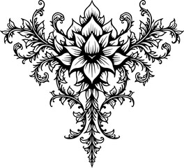 Tribal floral Tattoo  And Ornament Design Vector Bundle