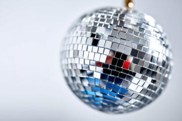 Disco ball on white background