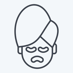 Icon Contour Plastic. related to Cosmetology symbol. line style. design editable