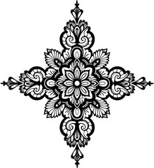 Tribal floral Tattoo  And Ornament Design Vector Bundle