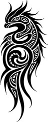 Naklejka premium Abstract Tribal Flame Totem Tattoo design vector
