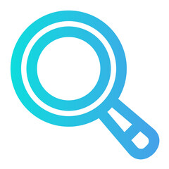 A magnifying glass icon useful for search and analysis in various applications.