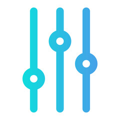 Circle sliders representing adjustable controls. Ideal for user interface design or technology applications.