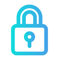 A simplified icon representing security and privacy for technology and finance use.