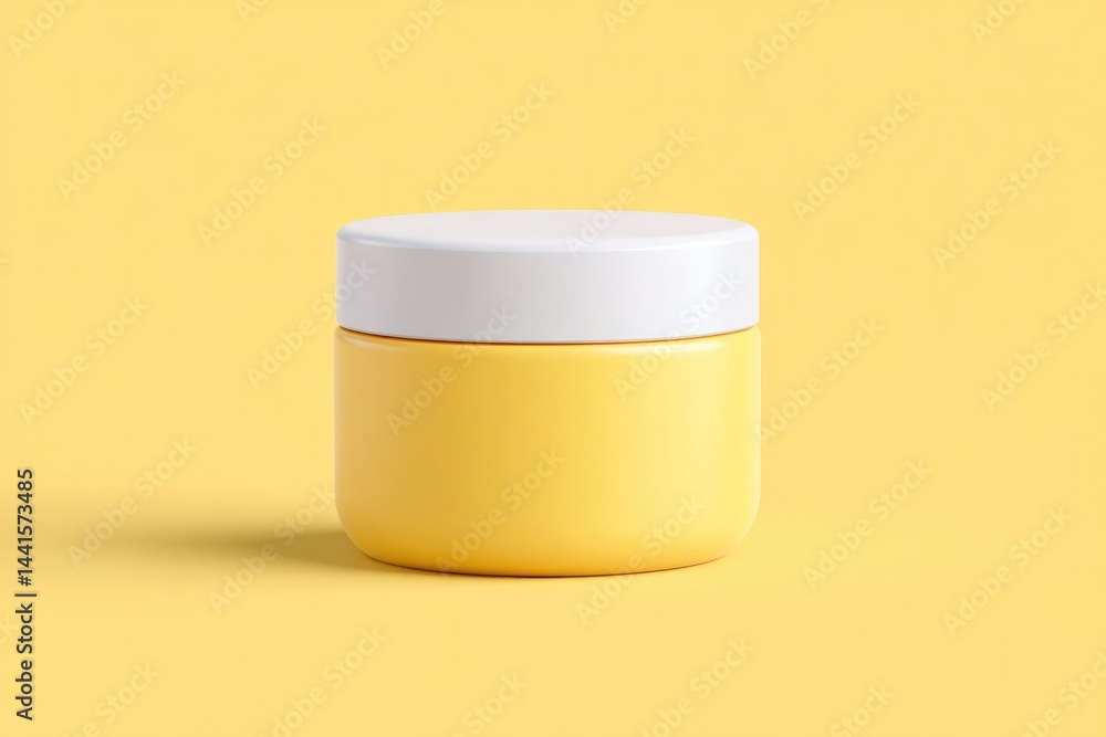 Aufkleber single non-gmo product on smooth solid color background minimalistic presentation