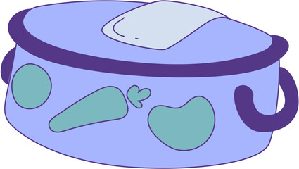 Cartoonish Cooking Pot Illustration