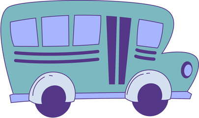 Cartoon School Bus Illustration