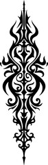 Set of Vertical Tribal  Tattoo Designs vector