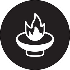 spicy food glyph icon