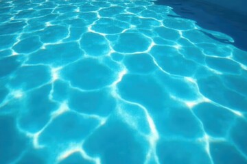 Rippled blue swimming pool water, torn surface Summer vacation , aqua, graphic