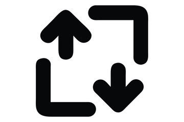 Transfer Icon for File Sharing and Data Exchange - Vector Graphic