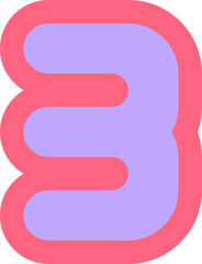 Ransom Number 3 Handdrawn Alphabet