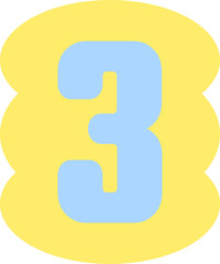 Ransom Number 3 Handdrawn Alphabet