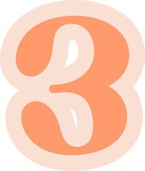 Ransom Number 3 Handdrawn Alphabet