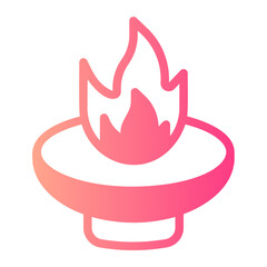 spicy food gradient icon