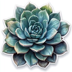 Stunning Echeveria Succulent: A Teal Masterpiece