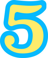 Ransom Number 5 Handdrawn Alphabet