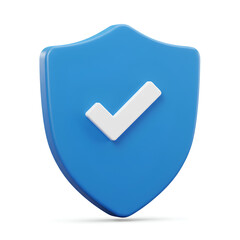 security shield checkmark 3d icon
