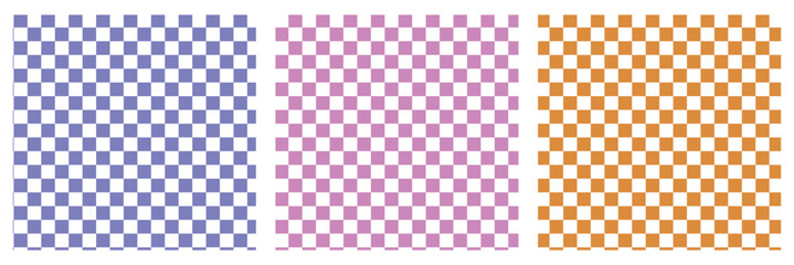 Colorful trendy checkerboard square seamless pattern collection. geometric modern pastel square background in vintage style. Funky hippie fashion textile print, retro background. vector&nbsp;illustration. 