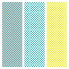 Colorful trendy checkerboard square seamless pattern collection. geometric modern pastel square background in vintage style. Funky hippie fashion textile print, retro background. vector&nbsp;illustration. 
