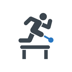 Track hurdles sport icon