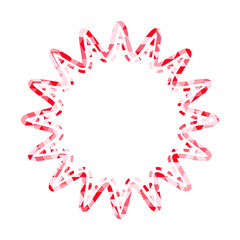 ステンドグラス風吹き出し　三角形模様　丸みのあるギザギザした形