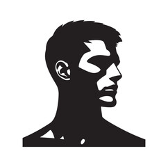 Male Model silhouette vector illustration 