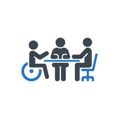 Inclusive Meeting Table Icon