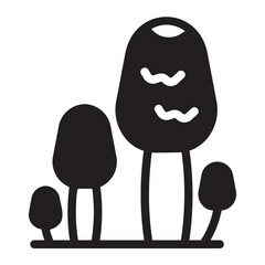 mushroom glyph icon
