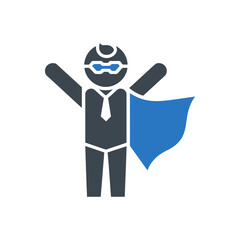 Business Superhero Success Icon