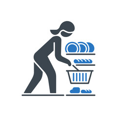 Grocery Shopping Cart Icon