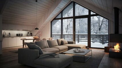 Fototapeta premium living room with a window