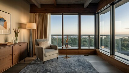 interior luxury apartment comfortable bedroom