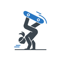Handstand Skateboarding Trick Icon
