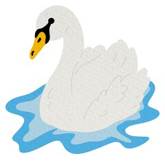 Vector illustration of cute swans for digital stamp,greeting card,sticker,icon,design