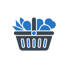 Grocery Shopping Basket Icon