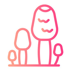 mushroom gradient icon