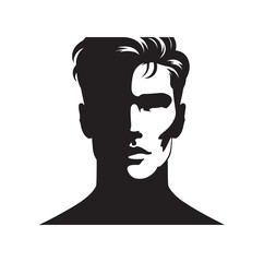 Male Model silhouette vector illustration 