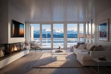 Fototapeta premium modern living room interior