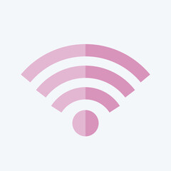 Icon Wifi. related to Wifi symbol. flat style. design editable