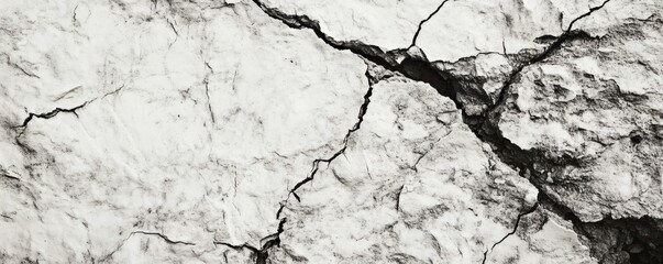Obraz premium Close-up view of cracked grey rock surface.