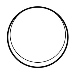 Elegant black circle frame.