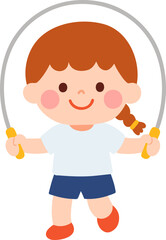 kid jumping rope 줄넘기 하는 아이