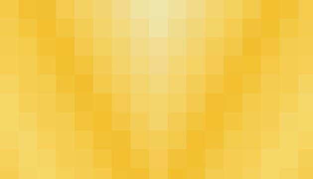 Bright yellow pixelated gradient background with square blocks and abstract digital texture