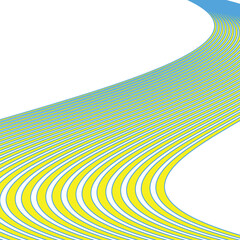 simple abstract yellow and blue colour arc weave line pattern