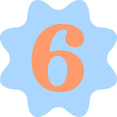 Ransom Number 6 Handdrawn Alphabet